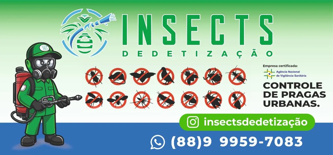 Banner de identidade visual da Insects Dedetização